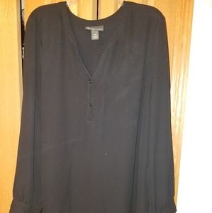 Black Lane Bryant Botton Down Top